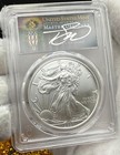 2021  1 Silver Eagle Fdoi Pcgs Ms70 Type 1 Thomas Cleveland Signed Rare 1 Of 550