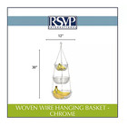 Rsvp Chrome Woven Wire Hanging Basket