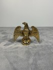 Brass American Eagle  Gold Tone Bald Eagle Threaded Flag Pole Finial Topper