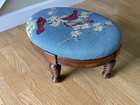 Park Furniture Company   Rushville  In  Footstool Stool Cardinal  Needlepoint