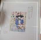 Brown Lady By Peter Max Etching With Hand Coloring Including Unique Dove  Angel