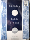 Fieldcrest Holiday Tablecloth 60 X 120 Winter Blue snowflakes Christmas Foley s 