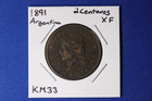Vintage Argentina Coin Lot  7 Coins  1884-1917 Liberty Head Bronze   Cupronickel