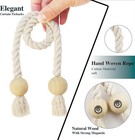 2 Pack Magnetic Curtain Tiebacks Cotton Hand Woven Tie Back Decorative 