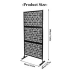 75  H Metal Outdoor Privacy Screens W  Free Standing For Garden Balcony Black Us