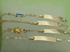 Real 14kgold Baby Bracelet Adjustable Kids Id Bracelet Solid 14kt Gold