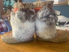 Vintage Moccasins Womens Sz 7 1 2- 8 Leather   Real Fur   Native American