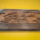 Antique  Asian Wood Hand  Carved Picture   Beautiful  Craftsmanship 16  24