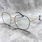 Exaggerated Vintage Retro Style Blue Light Block Computer Eye Glasses Gold Frame