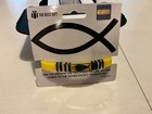 8    Unisex Silicone Christian Bracelet Jesus  Fish  Yellow   Silver   Safe Clasp