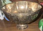 Large Hand-hammered Buccellati Style Italian Sterling Silver Plated Bowl