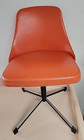Vtg Hamilton Cosco Retro mcm Atomic Orange Adjustable Swivel Stool 18  To 22 