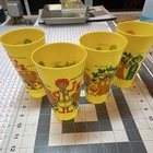 Vintage Mcdonald s Plastic Character Cups Lot Of 4 Ronald Hamburglar Captain
