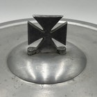 Vtg Wear-ever 3 Tier Aluminum Communion Tray Set W  41 Glasses Iron Cross Topper