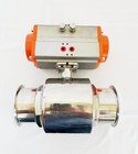 Covna 4   Sanitary Pneumatic Ball Valve Tri-clamp Quick Ferrule Ss304 2-way 