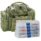 Fishing Tackle Bag Loaded 60pcs Spoon Lure Crankbait 5 Box Storage Mixed Lot Us