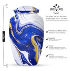 Abstract Swirl Design Large Urn Funeral Cremation Urns For Ashes For Women Urns