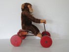 Steiff Monkey Pull Toy Mohair With Tag