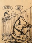 Robert Crumb  handmade  Drawing On Old Paper Signed   Stamped Mixed Media