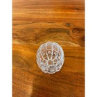 Vintage Clear Pressed Glass Toothpick Holder Scalloped Starburst Pattern 2 5in