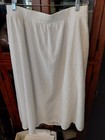 Women s Skirt Lane Bryant Size 14 16 White With Eyelet Overlay Elastic Waist 