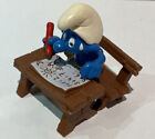 Schleich 40220 School Bench Student Smurf Figurine Toy - New
