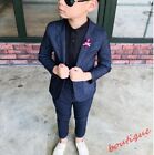 Kids Boys 2 Pcs Suit One Button Front Blazer Pants Wedding Formal Suits Outfits