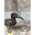 Vintage Style Hand Painted Shorebird Heron Figurine Rustic Coastal Decor 6 5 