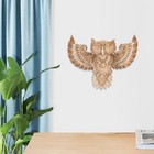 Jojofuny Rustic Wood Owl Wall Decor  Hand Carved Owl Statue Hanging Ornament    