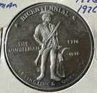 United States Bicentennial 1776-1976 The Minuteman Coin Medal