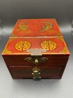 Vintage Red Chinese Jewelry Box - Rare