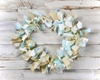 Robin s Egg Blue  Khaki    White Handmade Miniature Fabric Rag Tie Garland
