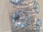 Hotel Series Blue Bling Crystal Shower Curtain Hooks Bathroom Decor 12pc