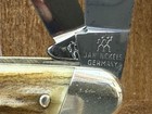 Vintage J a  Henckels Germany 930 Hand Forged 3 3 8    Stockman Genuine Stag Knife