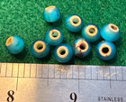 200  Years Old Indian Sky Blue White Heart Trade Beads Venetian Pre1800 Large