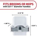 Command Broom And Mop Grippers Wall Hook  White  Damage Free Organizing