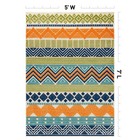 Rugshop Marbella Contemporary Boho Non-shedding Outdoor Rug For Patio Deck