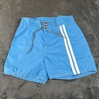 Birdwell Beach Britches Board Shorts Mens Size 28 Surf Made In Usa Blue White