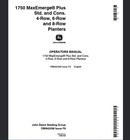 John Deere 1750 Maxemerge 4 6 8 Row Planters Operators Owners Manual Pdf On Usb