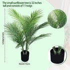80cm 2 Pcs Lifelike Artificial Areca Palm Tree Fake Green Plant For Indoor Space