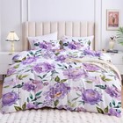 Floral Duvet Cover Size  Premium Double Brushed King 2583  Violet Bloom