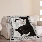 Cat Blanket And Throws Black And White Cat Lover  Assorted Colors   Sizes 