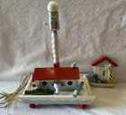 Vintage Noah s Ark Biblical Lamp Nursery Child s Wood Lamp   Switchplateno Shade
