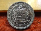 1965 Venezuela 1 Bolivar 5g  835 Silver Coin  quarter Size Coin 