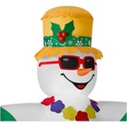 6 Ft Animated Snowman Toweling Off Christmas Inflatable Led Shivers Shakes New