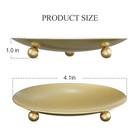 Apsvwys Gold Candle Holders For Pillar Candles  Set Of 2 Premium Metal