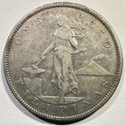 1905-s Us Philippines Silver Peso Scarce Key Date Curved Serif Old Cleaning