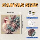 Colorful Rooster Paint By Numbers Kit For Adults Beginner cock Oil Painting K   