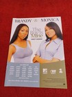 Brandy   Monica - 1998 Us Full-page Ad  the Boy Is Mine  Single  hits Magazine 