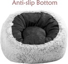 Grey Faux Fur Bean Bag Chair Memory Foam Soft Sofa For Adults Kids Dorm Living